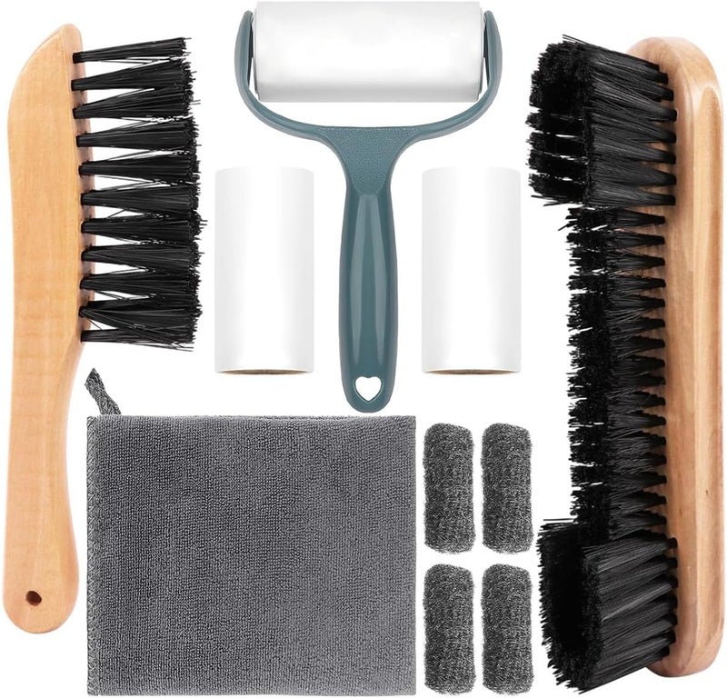 CONLI 10 Pcs Pool Table Cleaning Kit - Solid Wood Pool Table Brush & Rail Brush Cleaning Tools for Billiards Table Felt - Image 1
